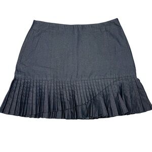 Banana Republic Charcoal Pleated Mini Skirt